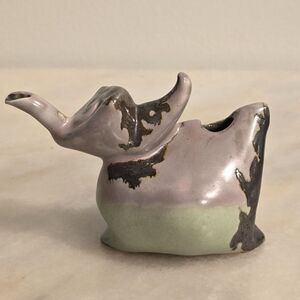 Hand Crafted Artisan Pottery Crazy Teapot Creamer Pitcher
